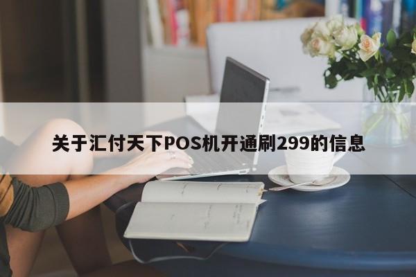 关于汇付天下POS机开通刷299的信息